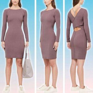 LULULEMON Contour Dress Nulu Size 4 Antique Bark